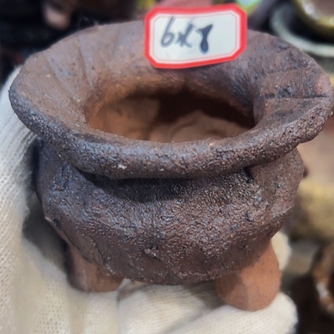 红陶粗陶花盆手工