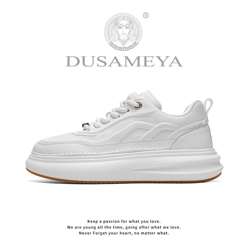 DUSAMEYA/杜莎米娅轻奢男士百搭厚底休闲鞋潮流时尚透气增高潮鞋