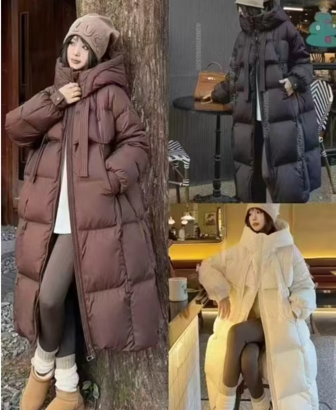 运费险+现货反季飘带大被子男女同款时尚百搭韩系风格羽绒