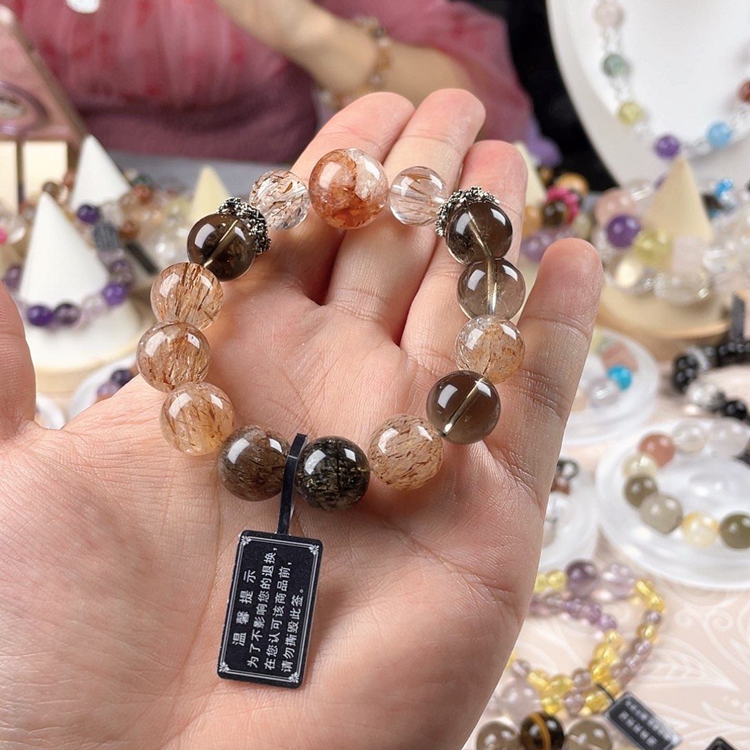 银S925镀金镶嵌手链水晶