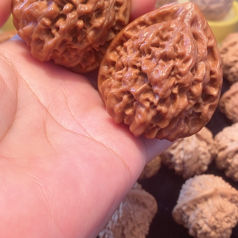 【闪购商品】藤艺把件文玩核桃高桩麒麟纹官帽