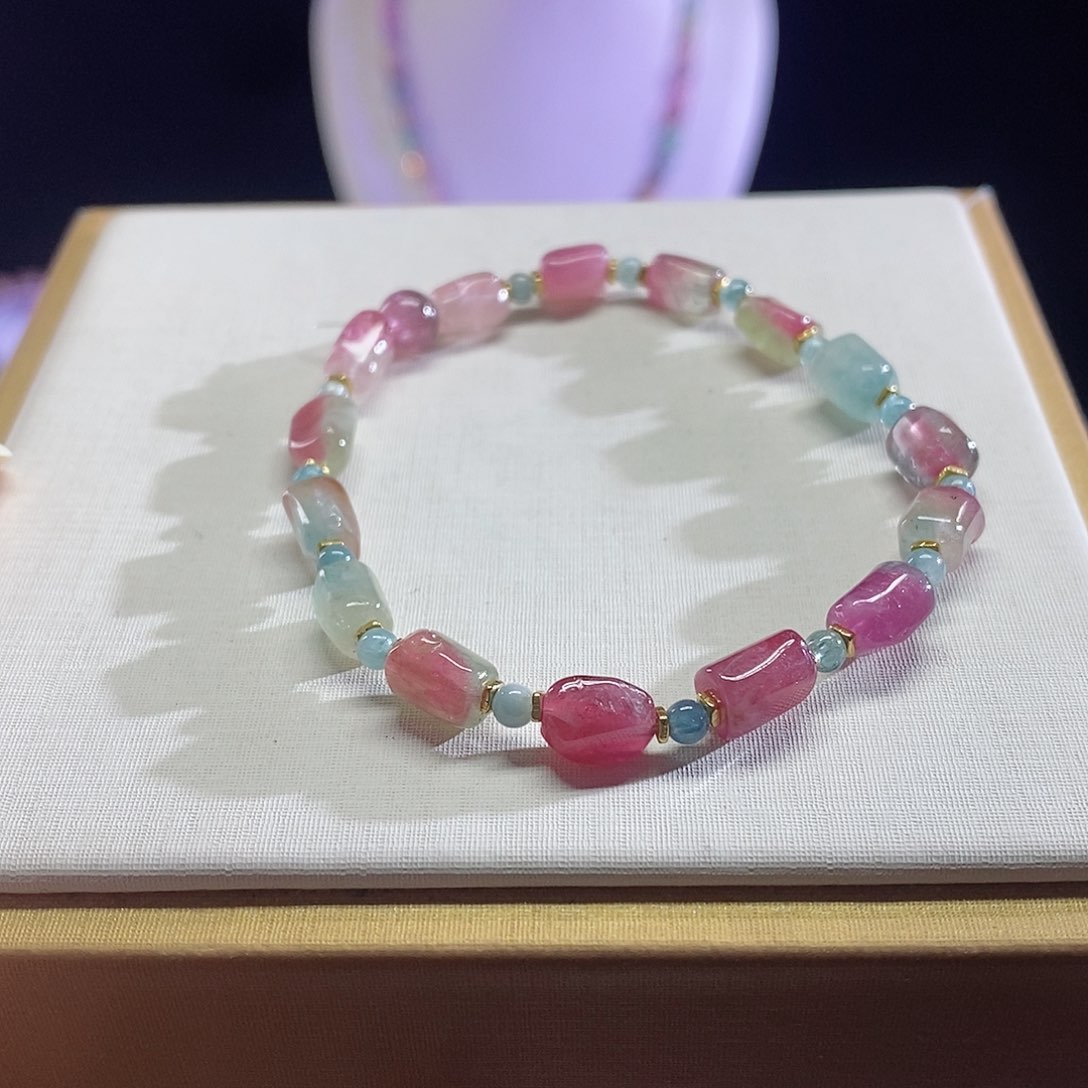 碧玺手链未镶嵌随形