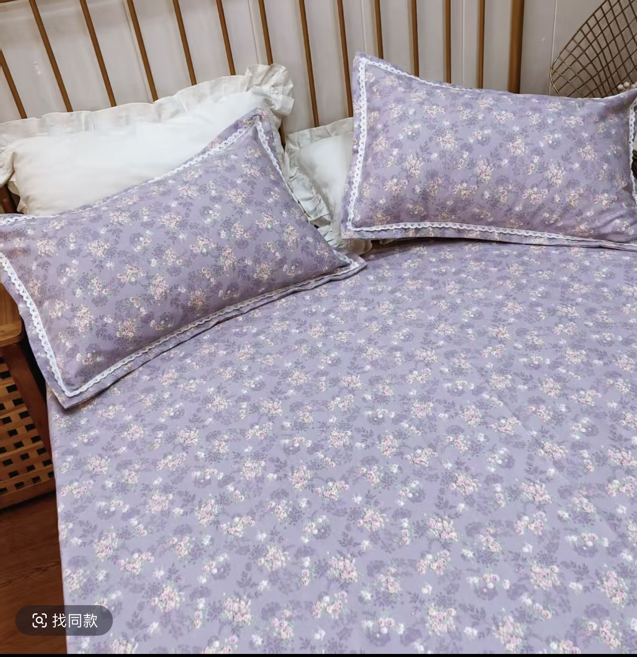 【婷婷定制】夏季老粗布床单三件套（2个枕套+1个床单）