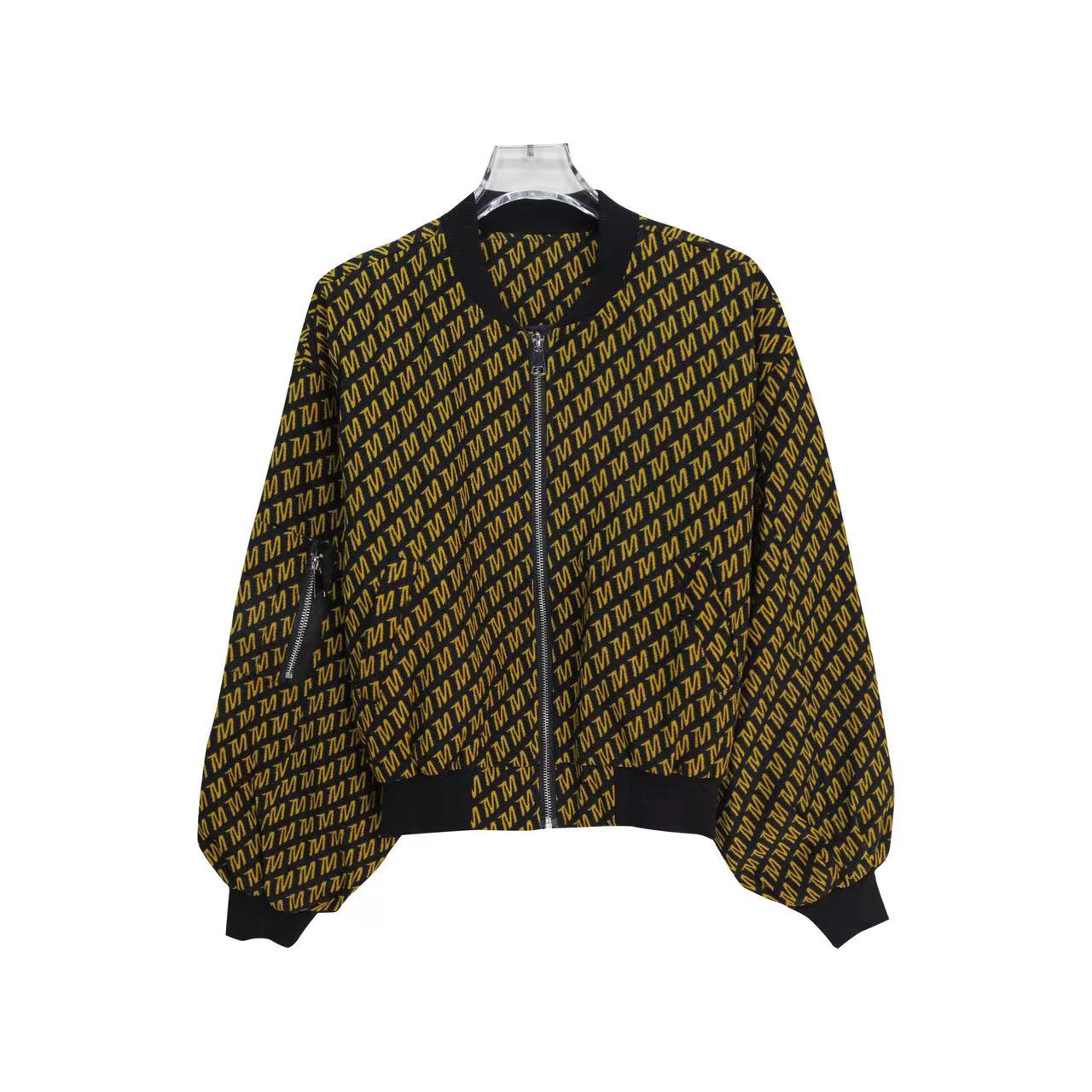 新款时尚美式复古潮流设计感印花夹克外套S3044