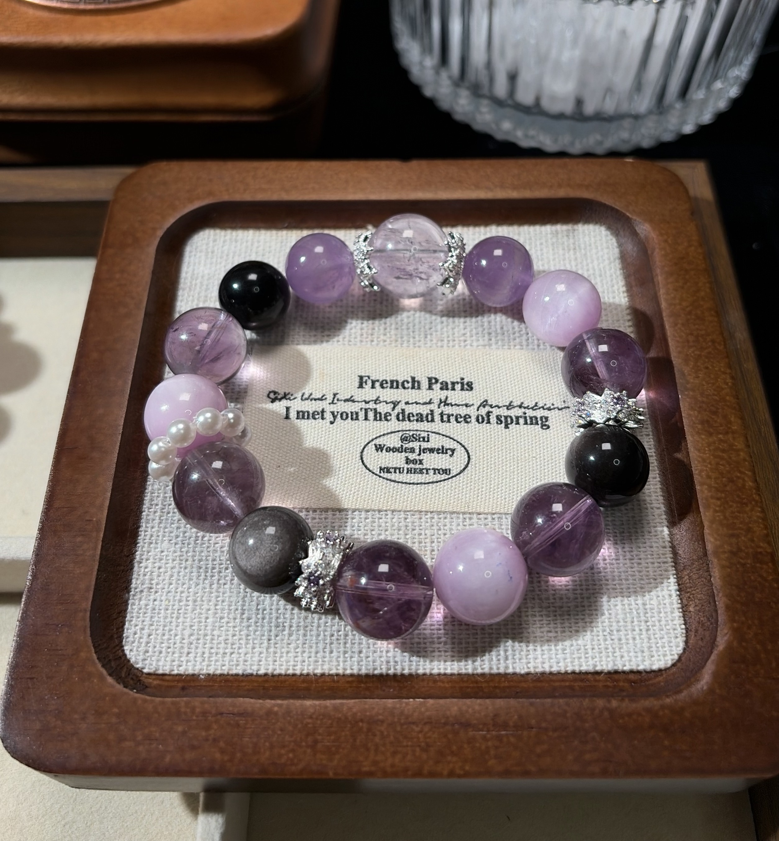 【紫锂皇后】天然水晶手串水晶皇后紫锂辉紫水晶手链多样性发其一