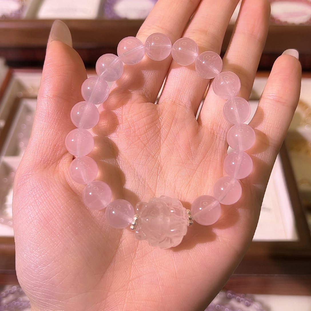 水晶手链未镶嵌粉水晶