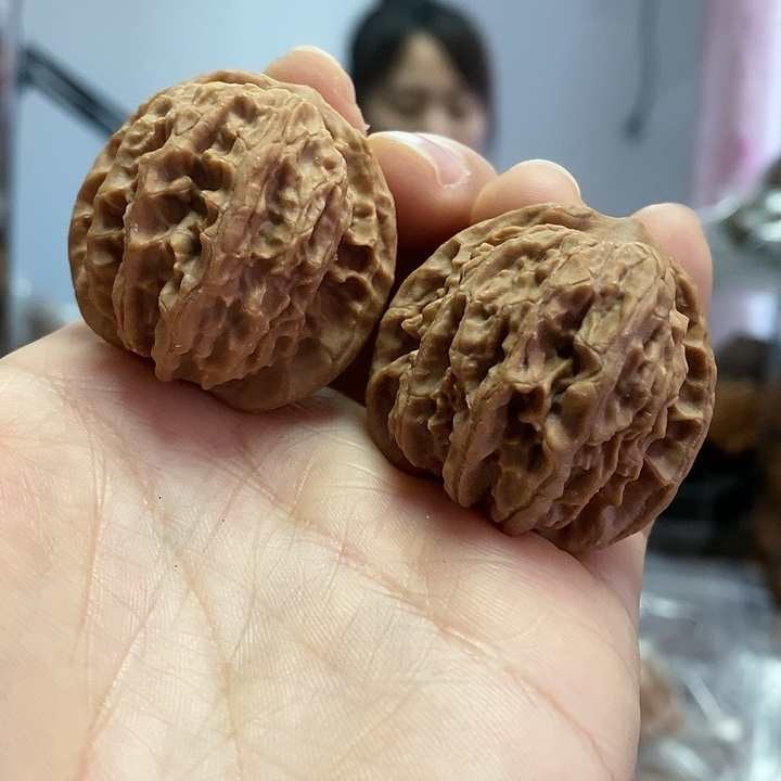 把件文玩核桃35.5蜡皮黄杆