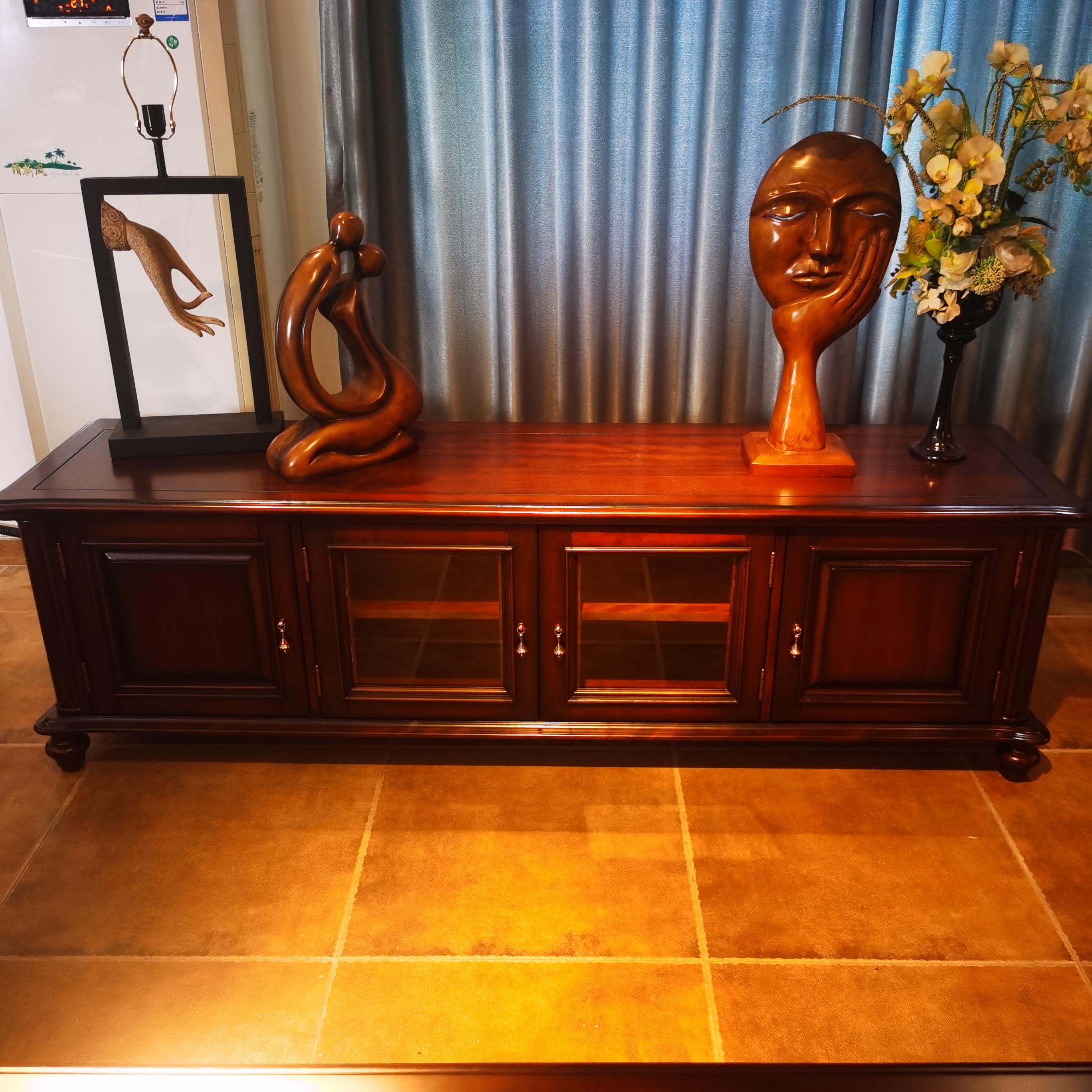 美式框架结构电视柜客厅古典