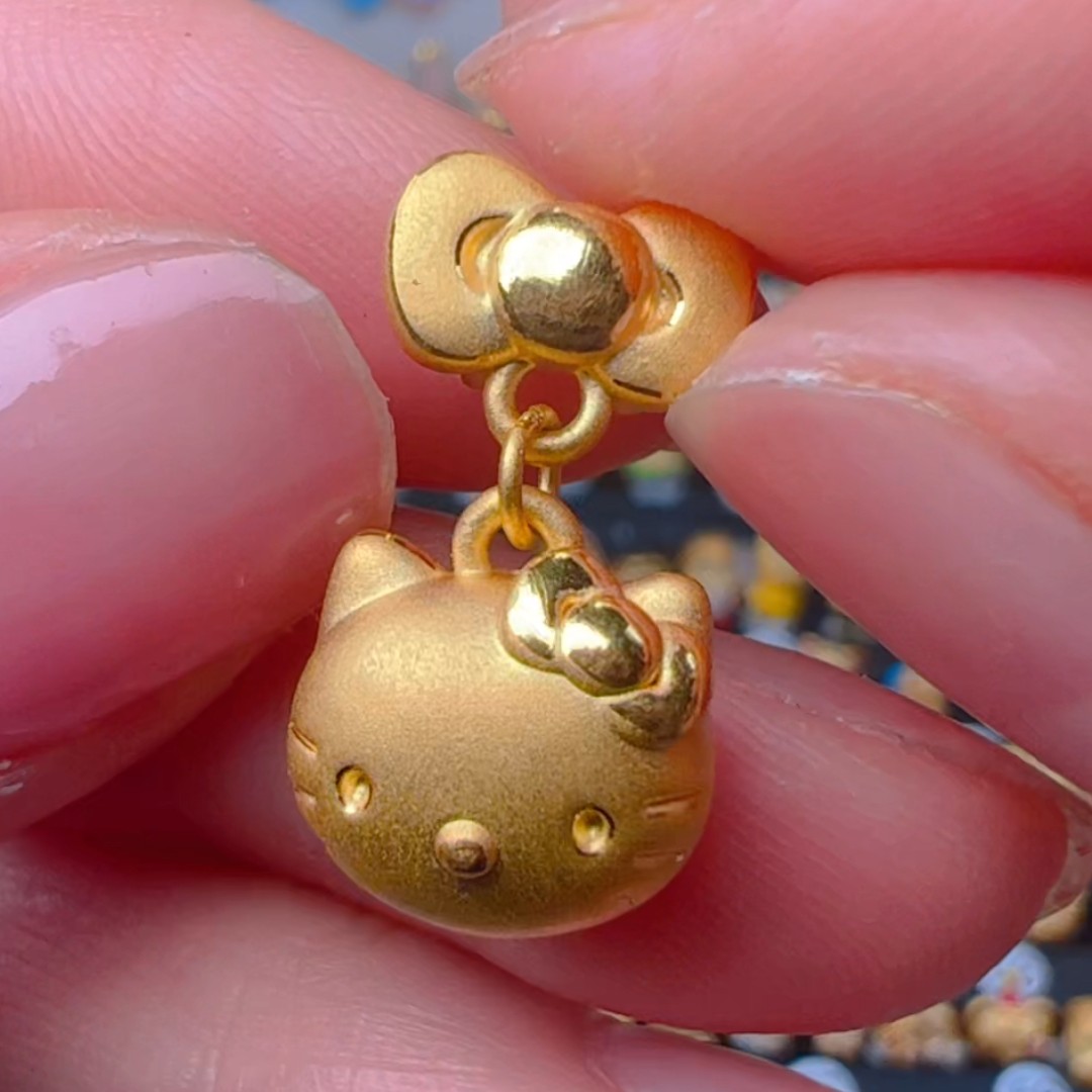 足金999黄金KT猫系列蝴蝶结