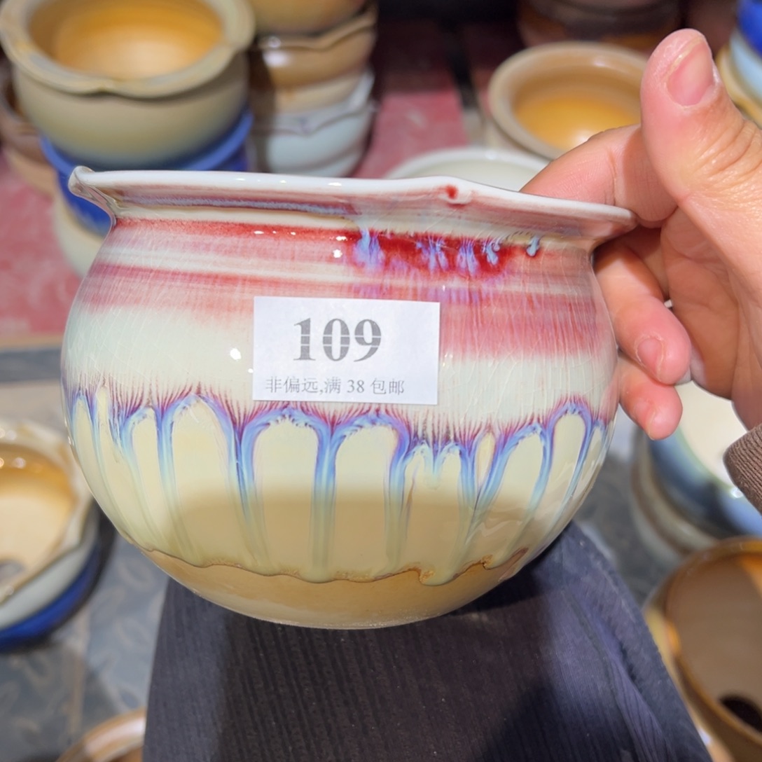 红陶口11 景德镇手工花盆