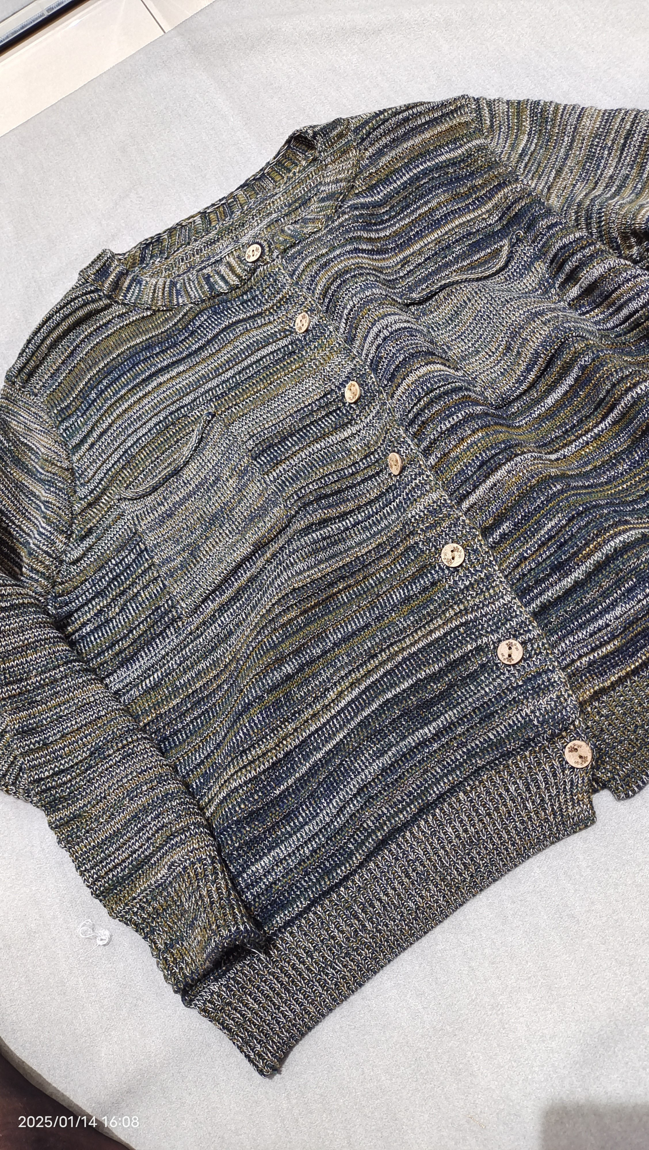 2618色织棉线开衫