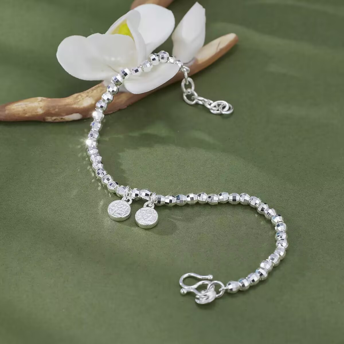 精美碎银珠珠手链140（无礼盒）