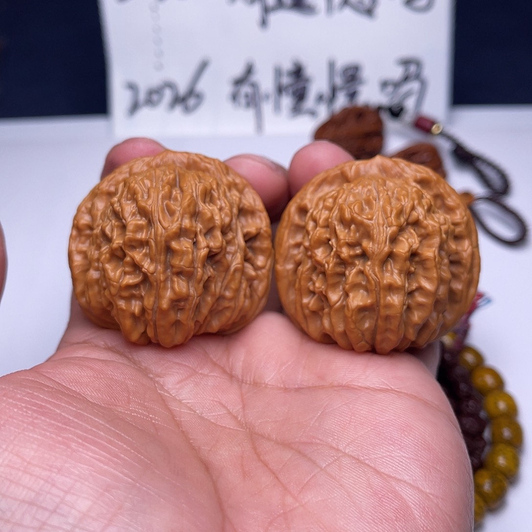 把件文玩核桃42四座楼尖微修2-3