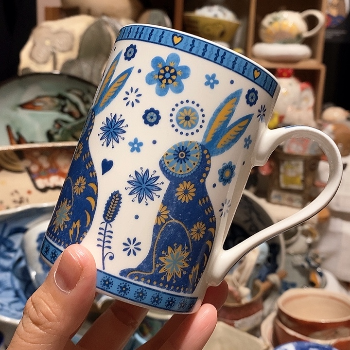 搪瓷兔子马克杯………
