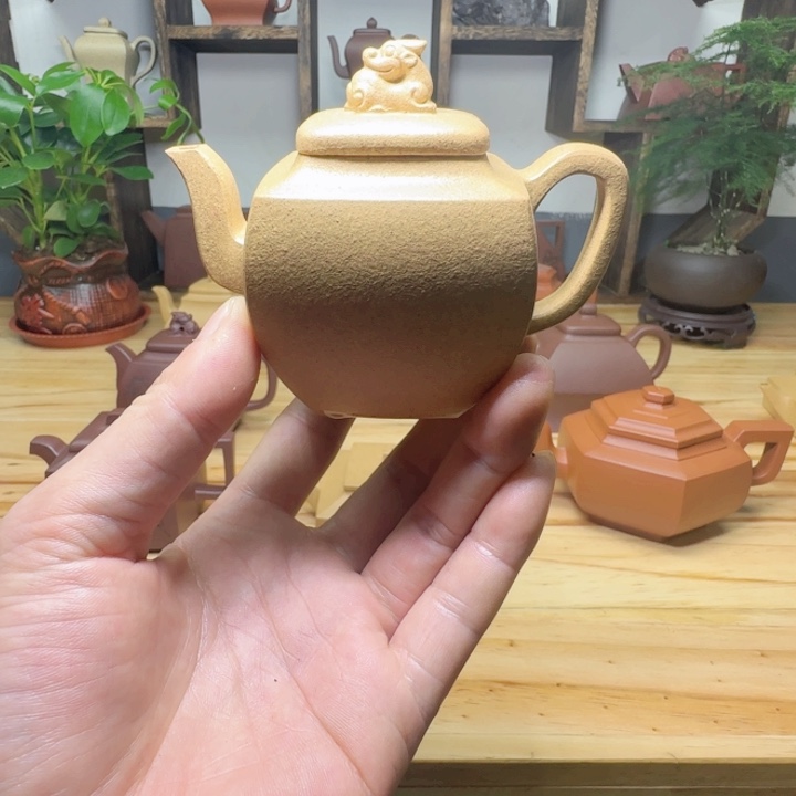段泥壶半手工老段泥坦然小品方壶