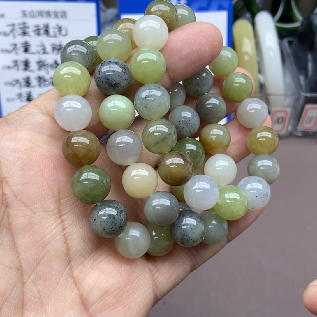 和田玉手串未镶嵌卡12