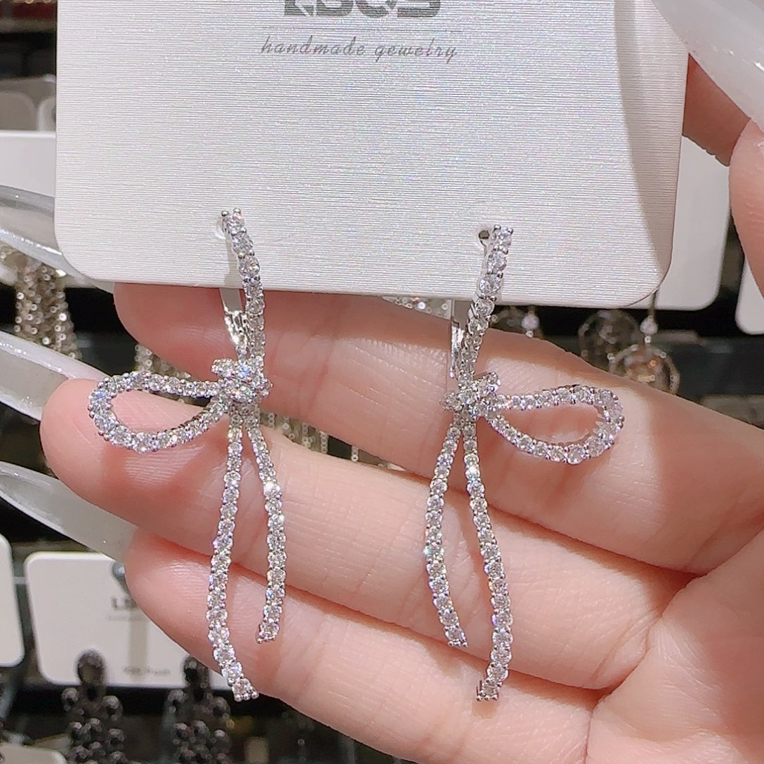 锆石铜合金925银耳环