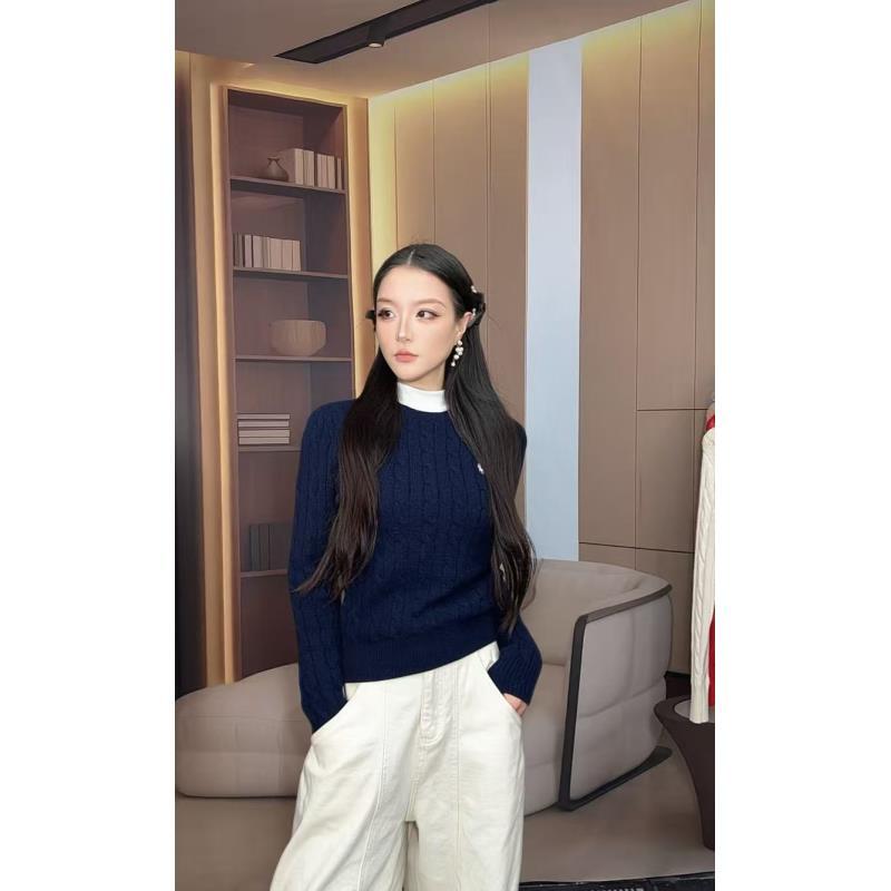 青一专属-羊毛羊绒圆领套头女厚款秋冬 经典百搭