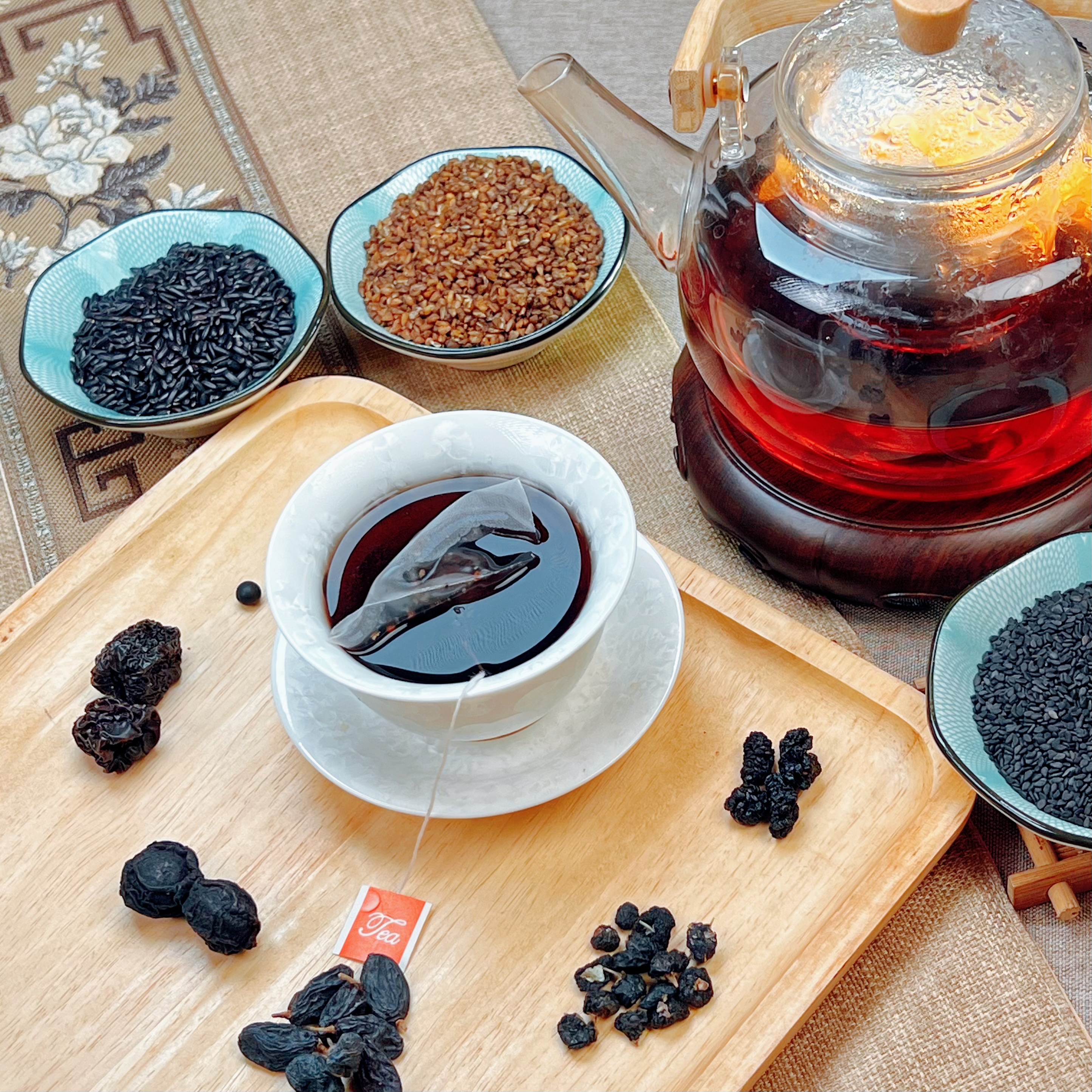 【买一送一】雯姐传统正宗九黑茶125g 独立包装 九种材料 煲水泡茶