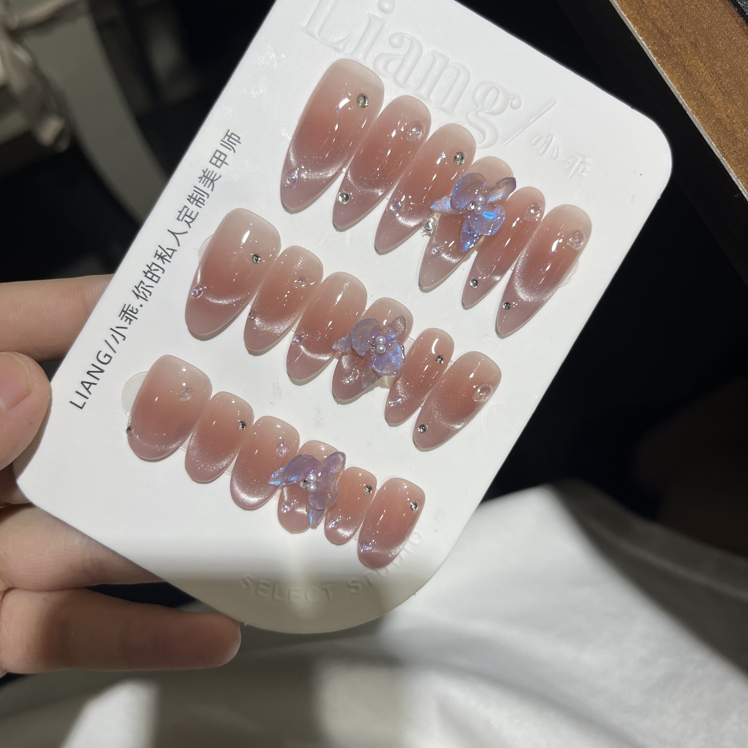 【小苍兰】高端 纯手工 定制 穿戴甲 轻奢美甲显白气质穿戴式