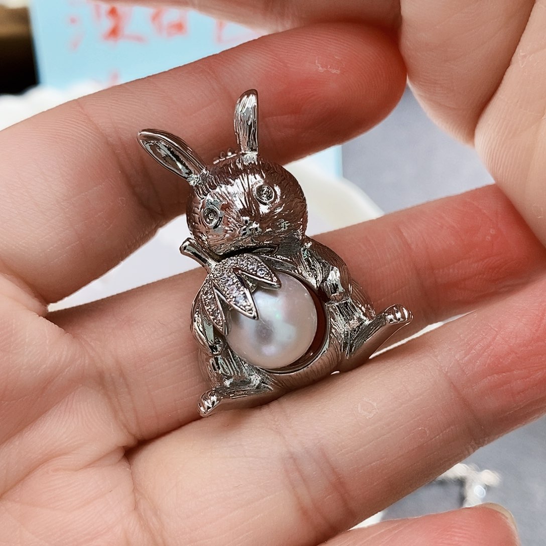 未镶嵌特价胸针淡水珍珠花*子