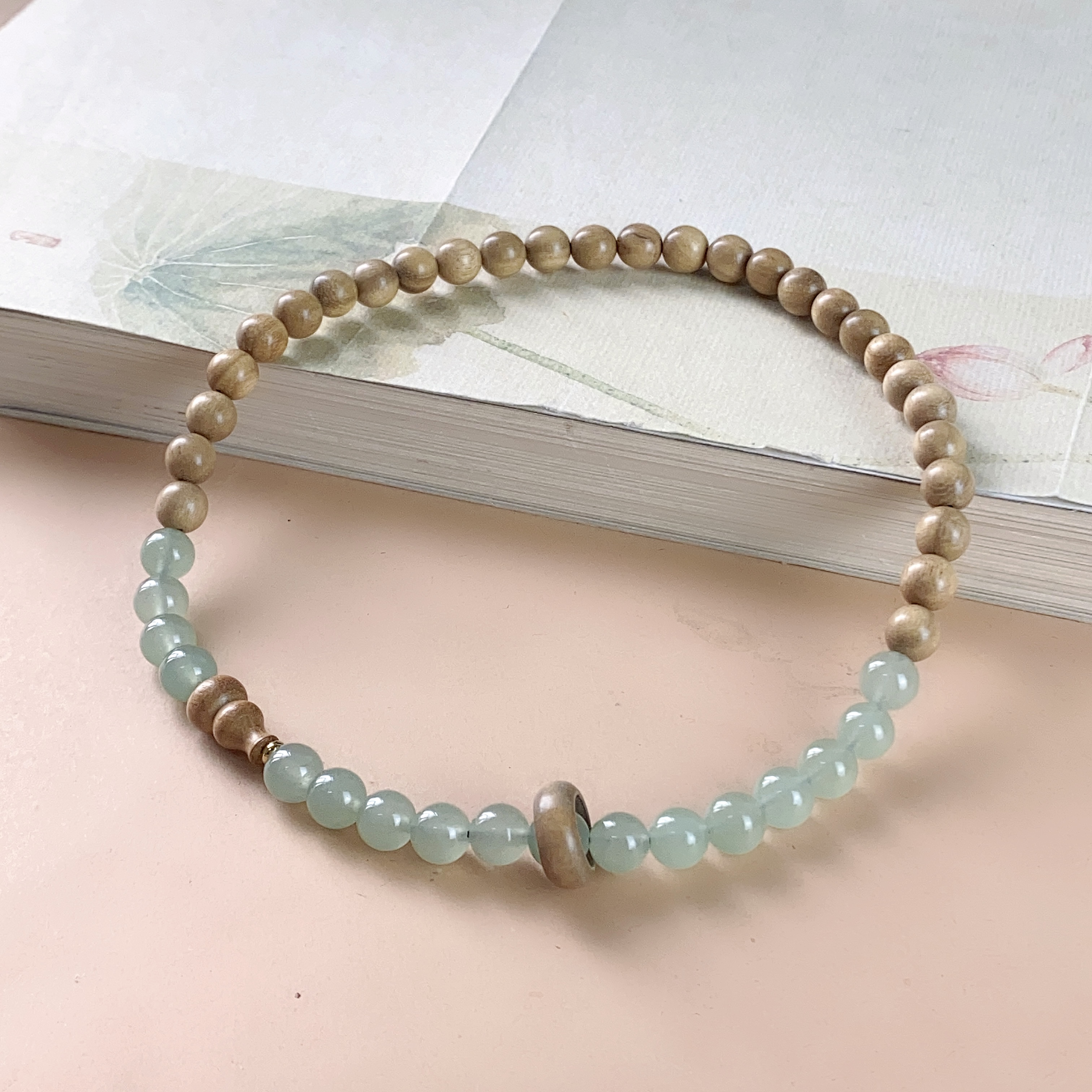 2555/MT124/设计款精品DIY双圈木串8m /多样性发货/一件