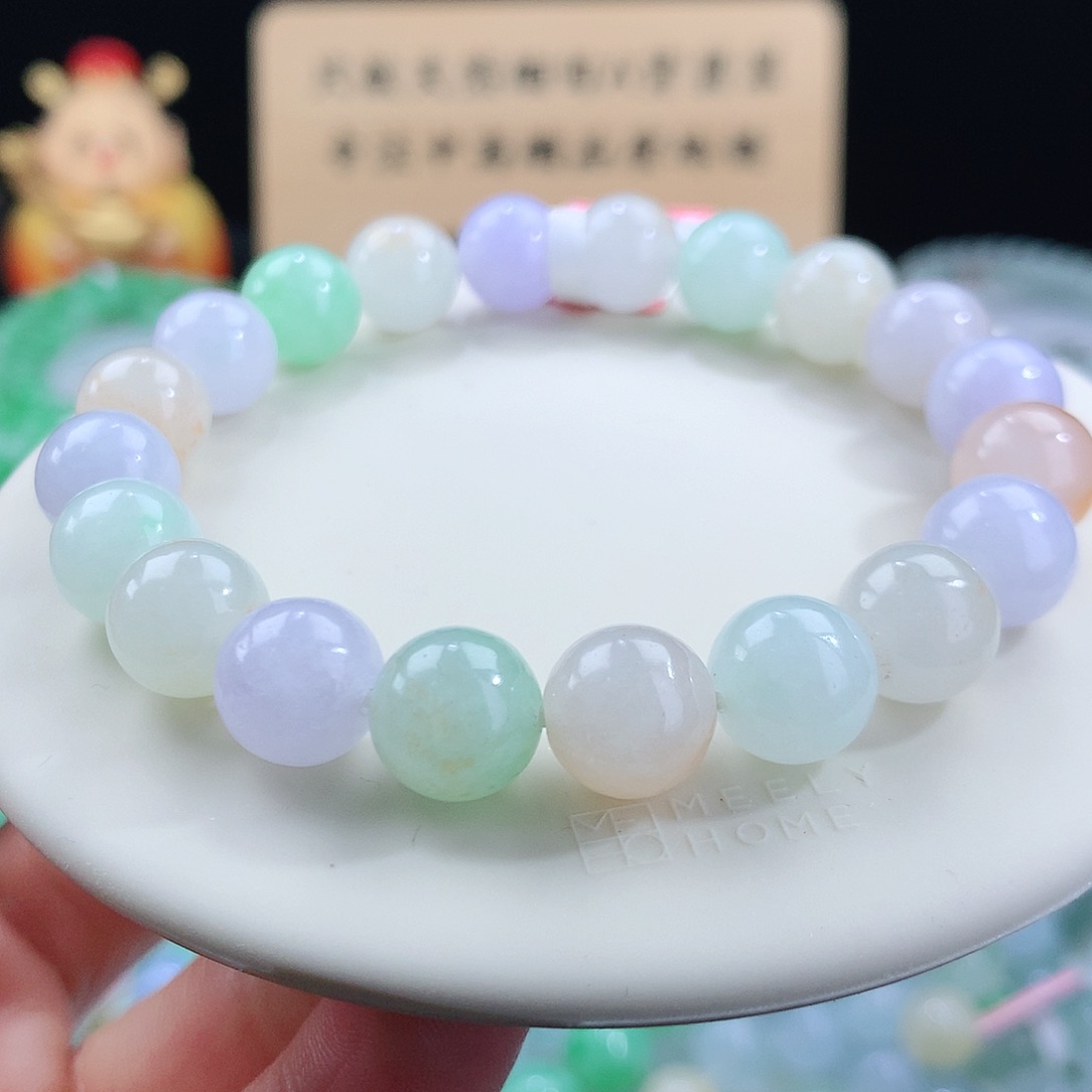 翡翠手链未镶嵌用****6卡10