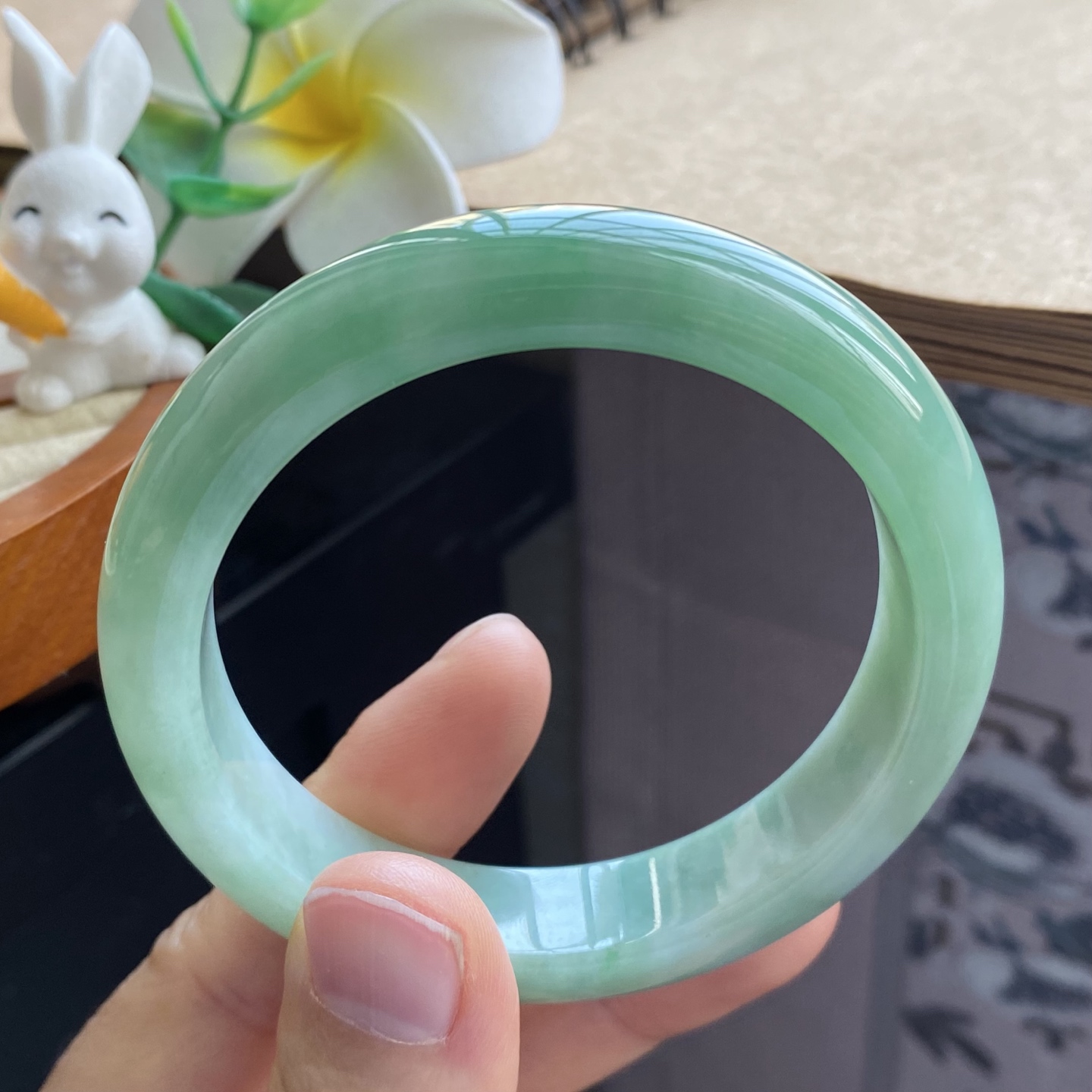 03.01批1304号55.4-12.9-8.1！青绿色！清新的色泽！天然翡翠手镯