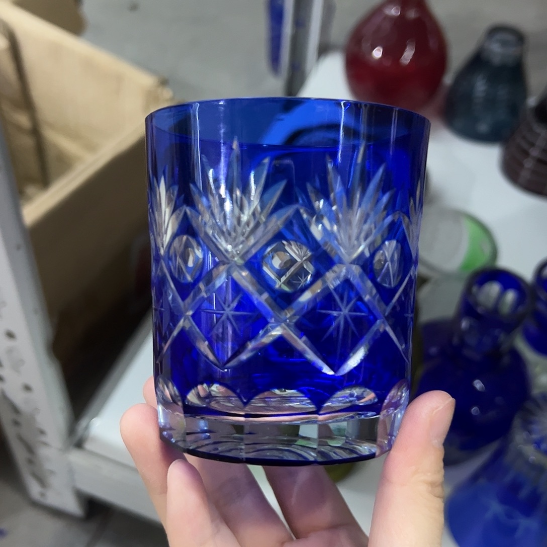 平底款水晶玻璃微瑕一个