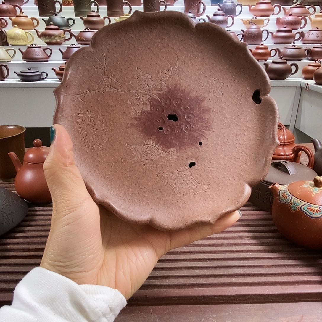 紫砂茶盘凯**来原矿紫砂工艺
