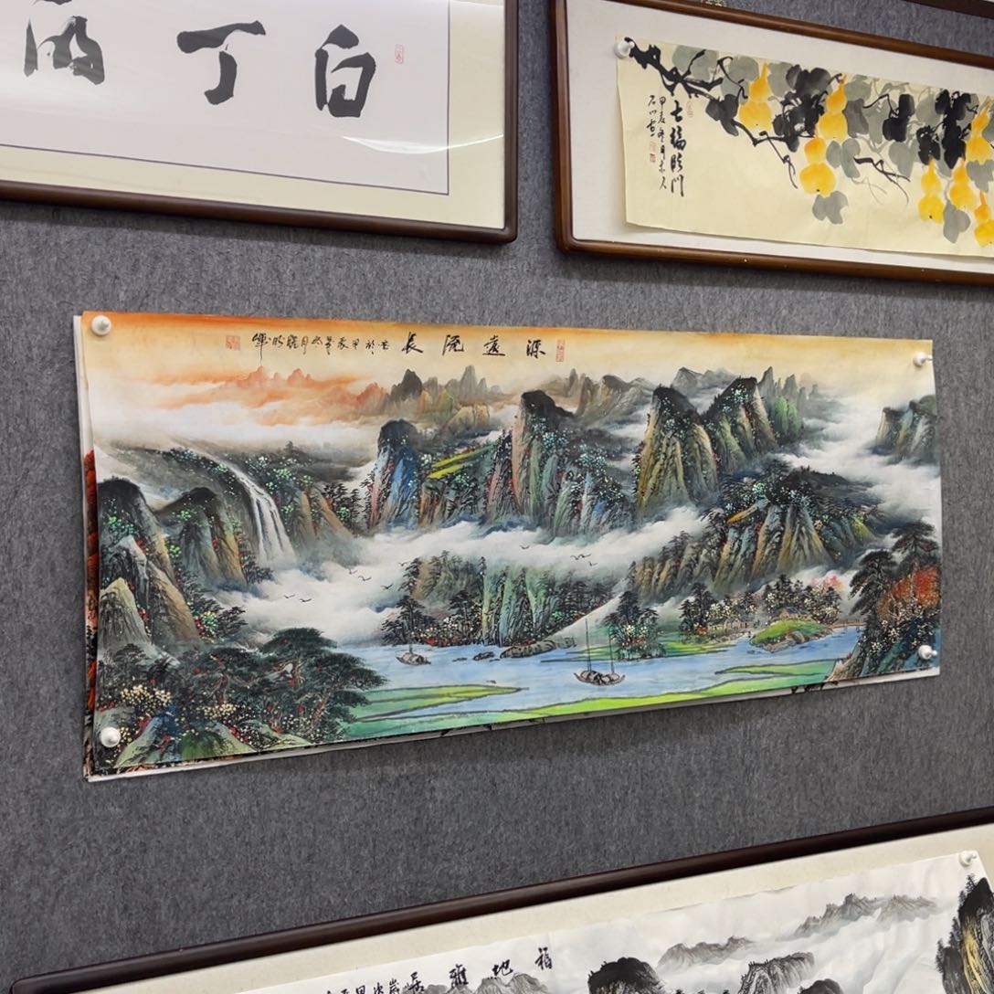 国画源远流长六尺画芯一幅