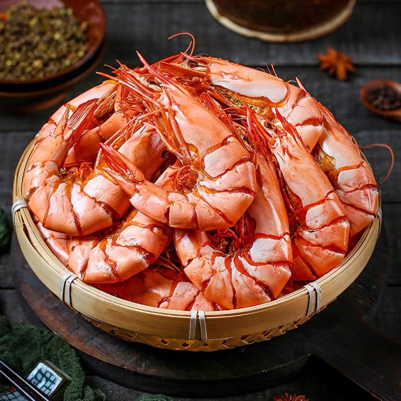 可试吃4只-斑节烤虾干56-66只/250g*2袋直接开袋即食海鲜零食