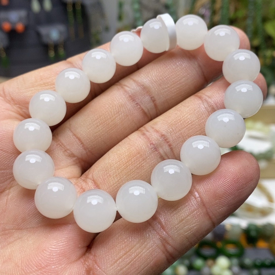 和田玉（白玉）手链未镶嵌61