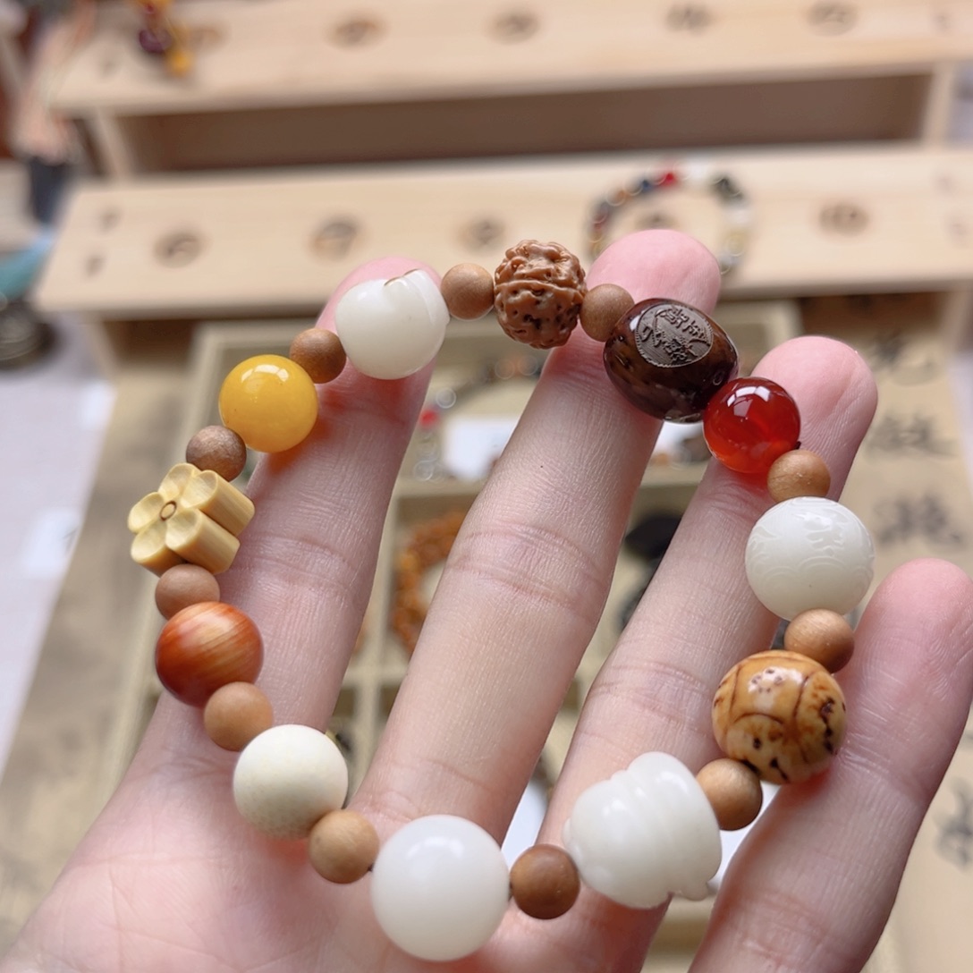 白玉菩提吊坠白玉菩提单圈