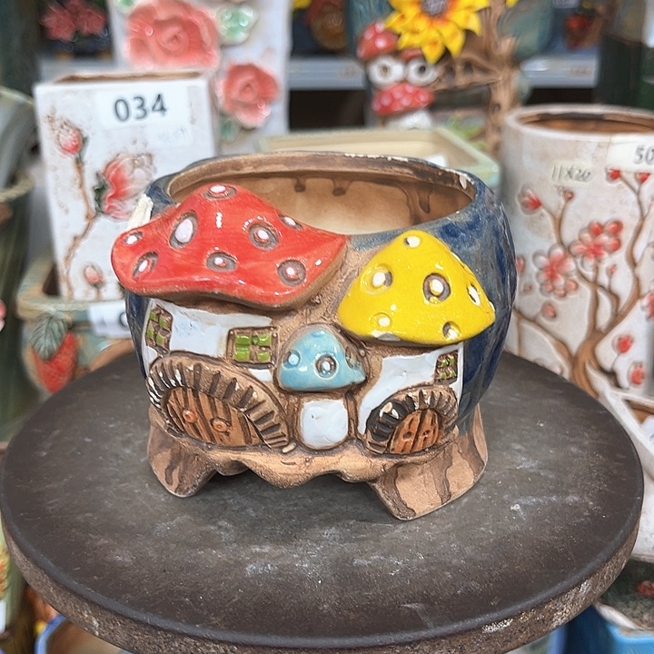 紫砂花盆粗陶材质多肉花盆