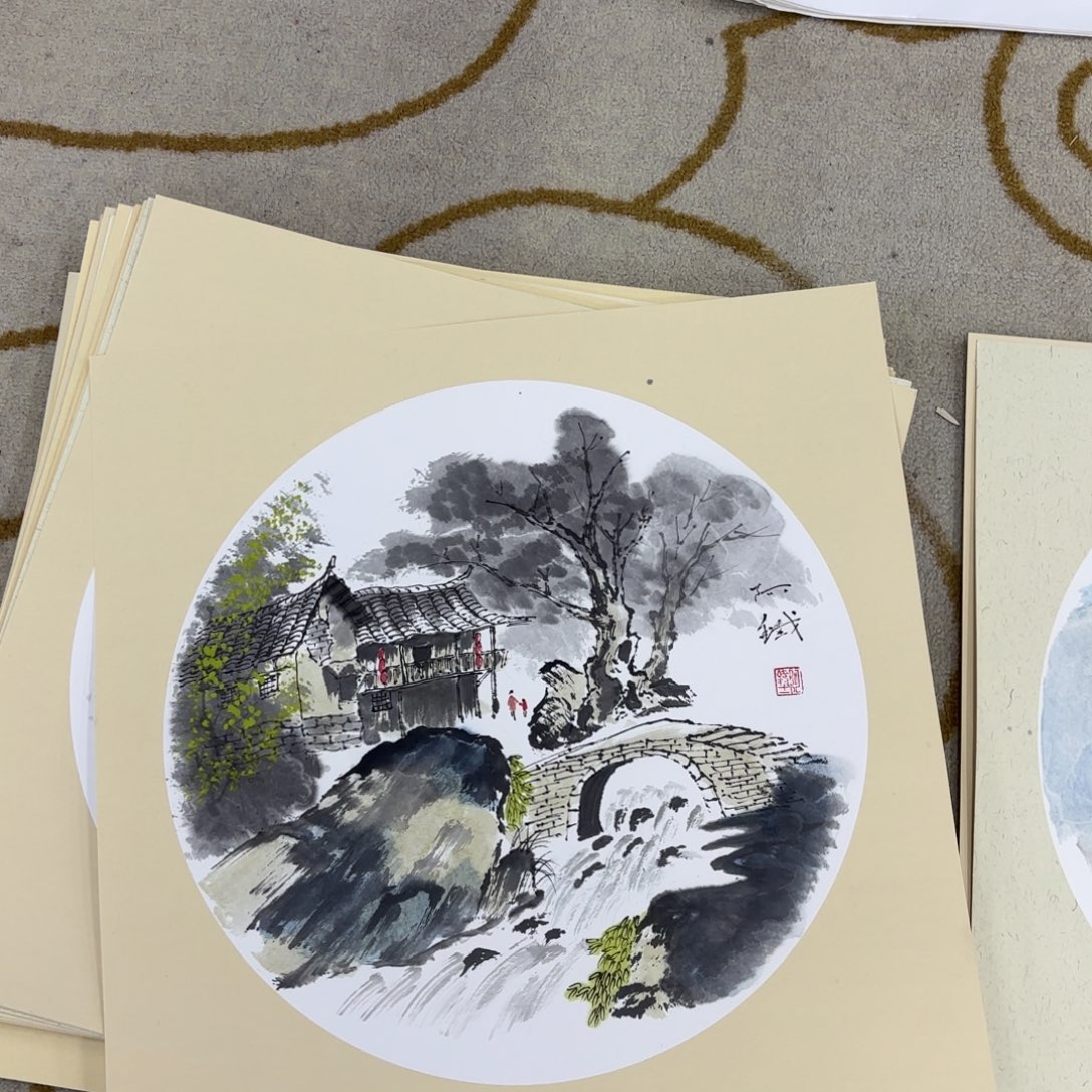 国画啊铁斗方李欣主播