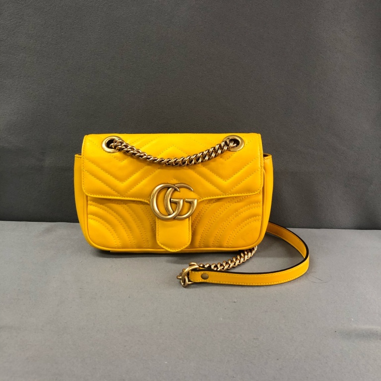 95新 GUCCI/古驰 拾锦奢品 GUCCI古驰马蒙22链条单肩包 