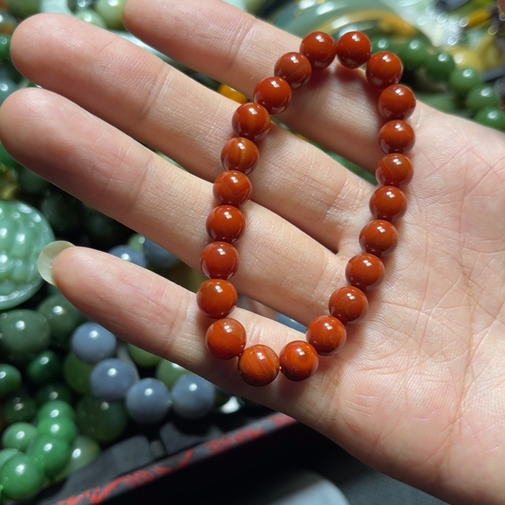 南红玛瑙未镶嵌手链