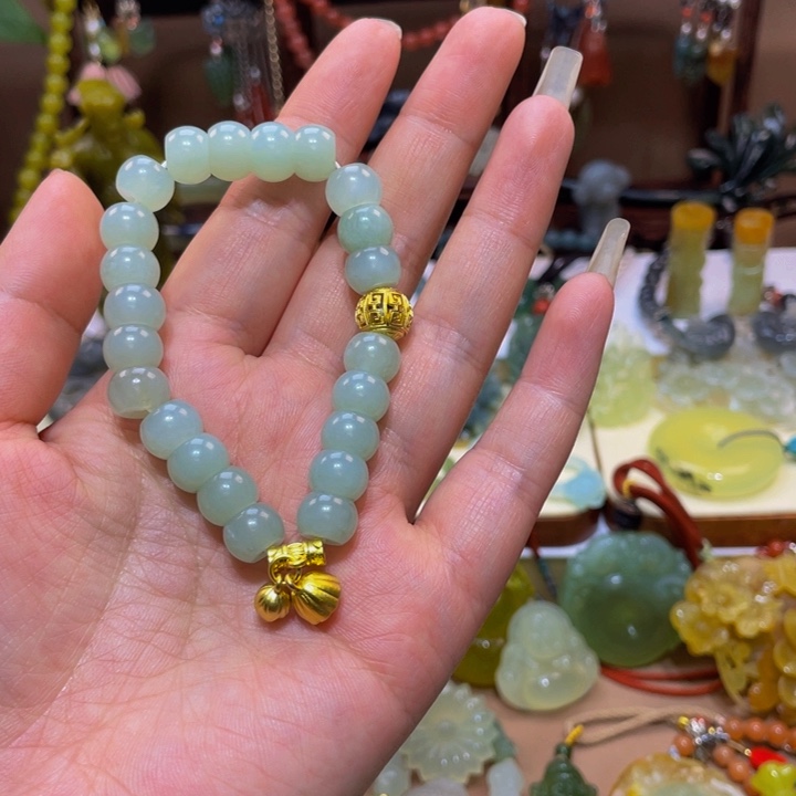 蛇纹石玉手链未镶嵌