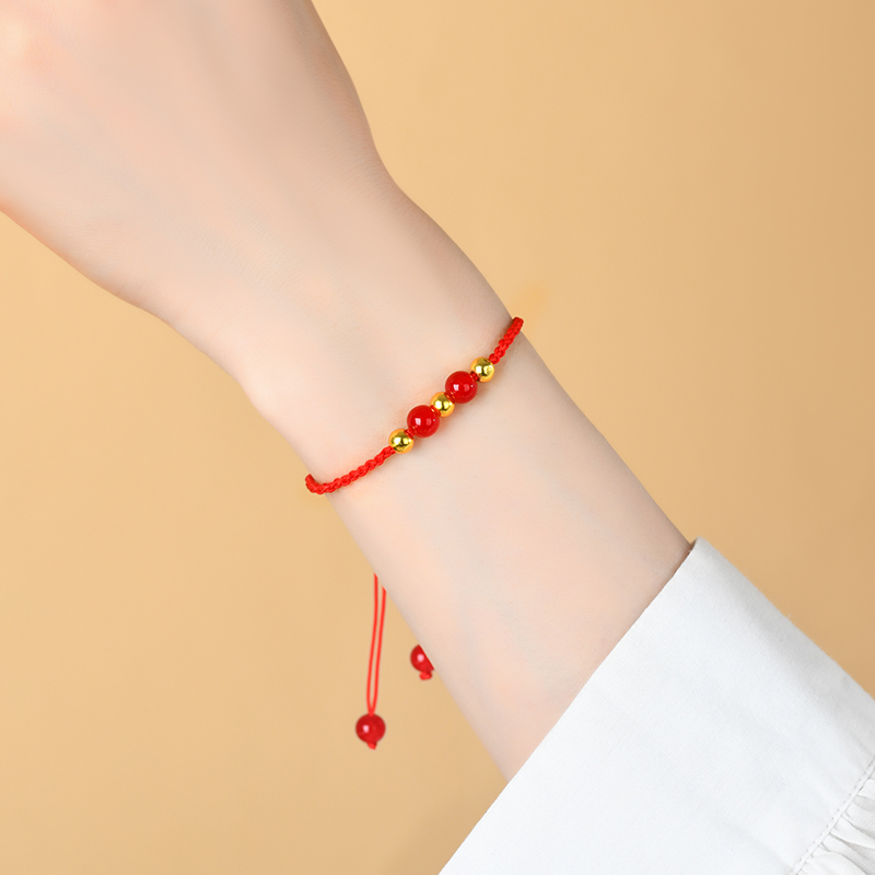 爆款 金珠卡5玛瑙【三生有幸】时尚设计款手绳