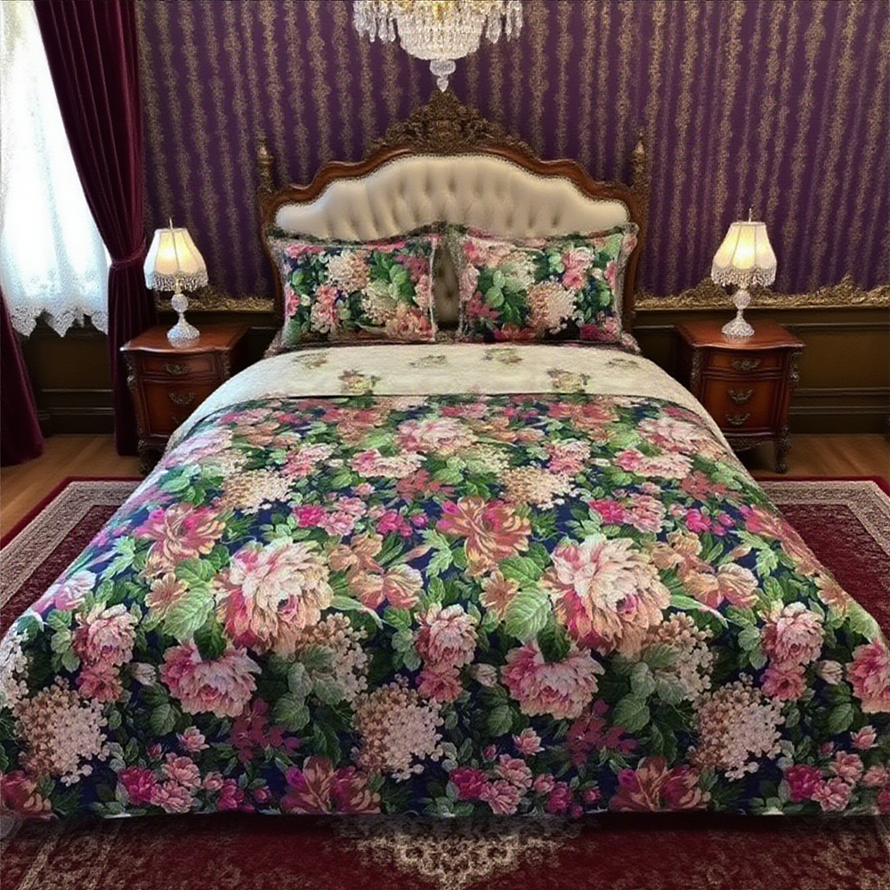 【董事长冬季甄选】轻奢卧室可用200*230牡丹花单童床单（不带包）lc