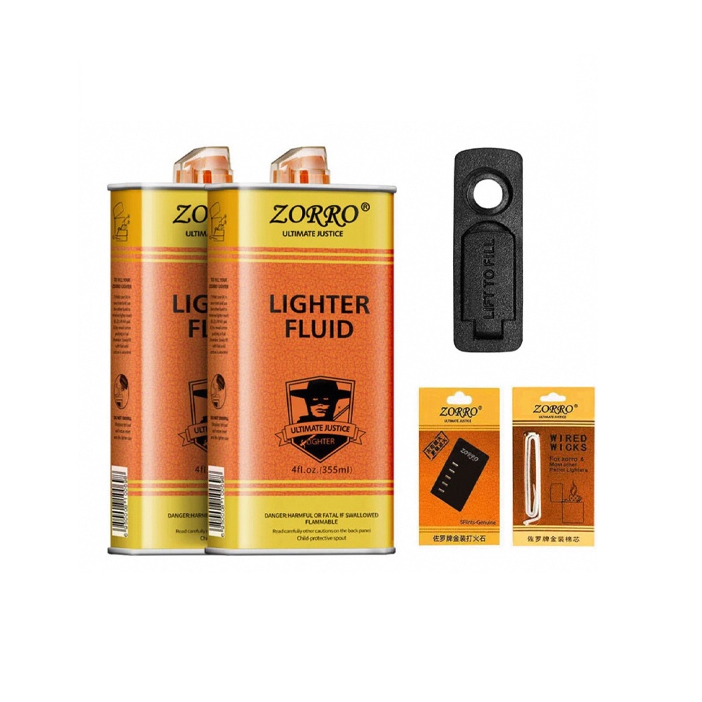 ZORRO佐罗煤油打火机耗材口粮配件专用打火石棉芯弹簧高档煤油