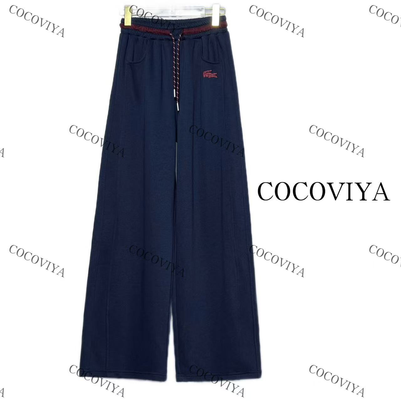 【DD】2025 COCOVIYA 春夏纯色宽松高腰时尚阔腿裤休闲裤【24C-884】