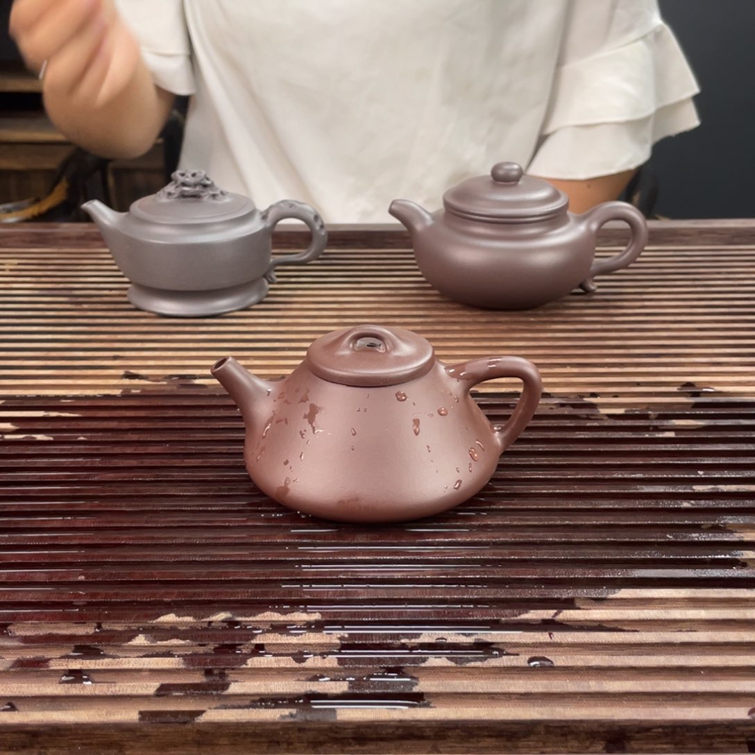 茶壶紫砂石瓢170c