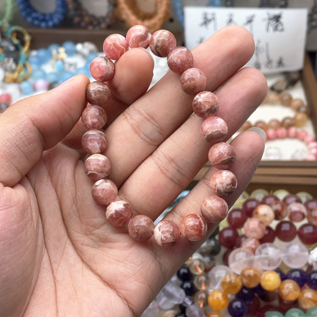 手链未镶嵌水晶10咪红纹石
