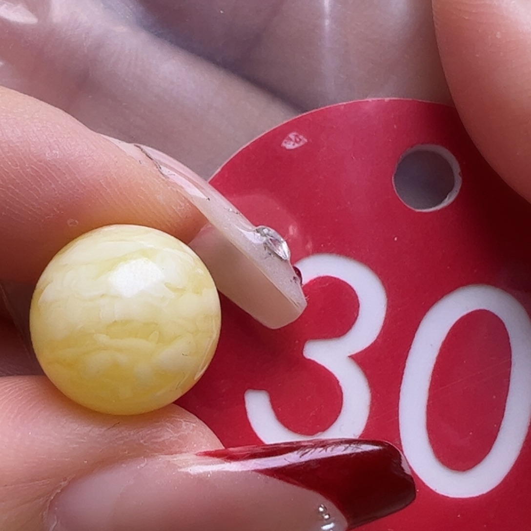 蜜蜡未镶嵌珠宝奇石11.6mm白蜡虎皮圆珠