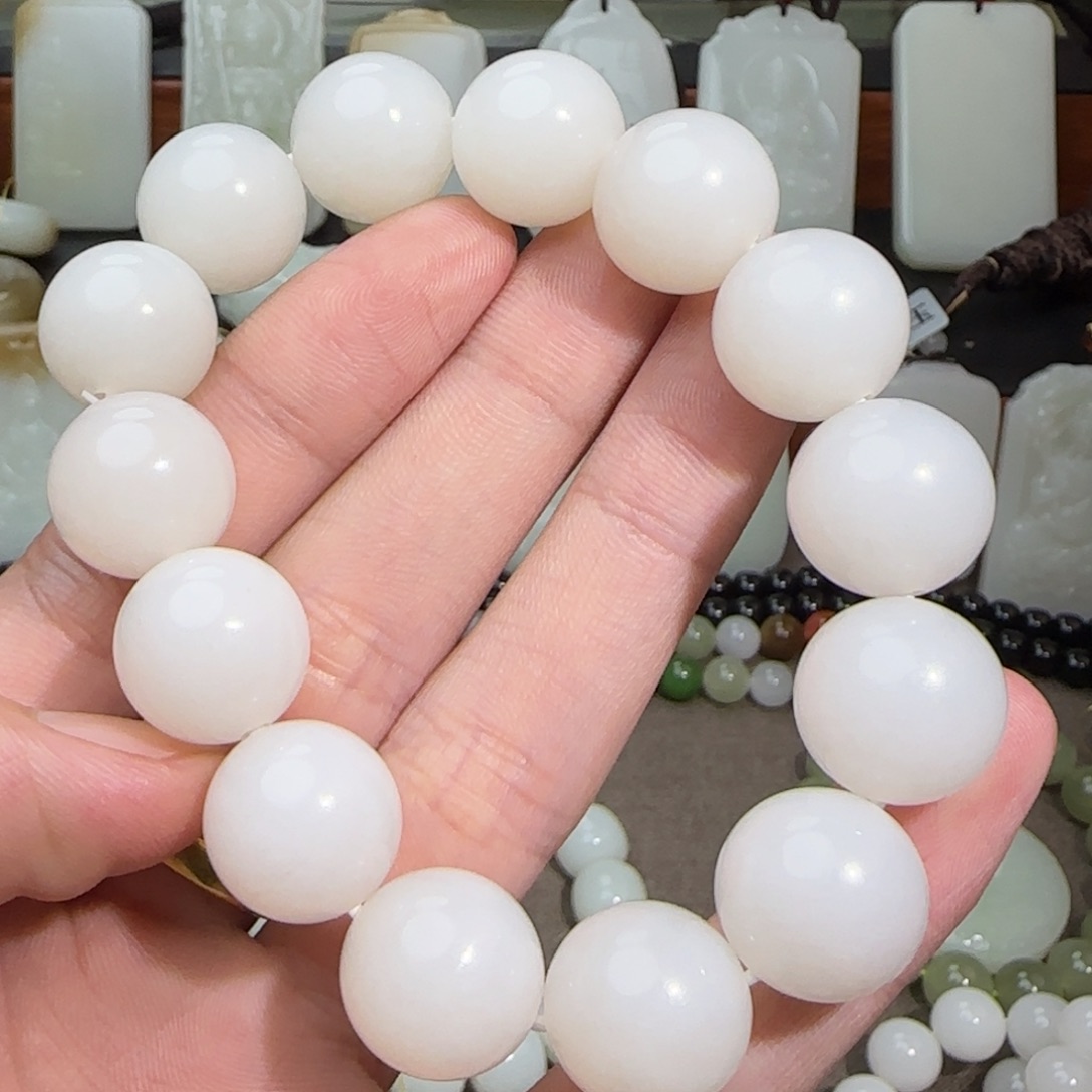 和田玉手链未镶嵌普***伞