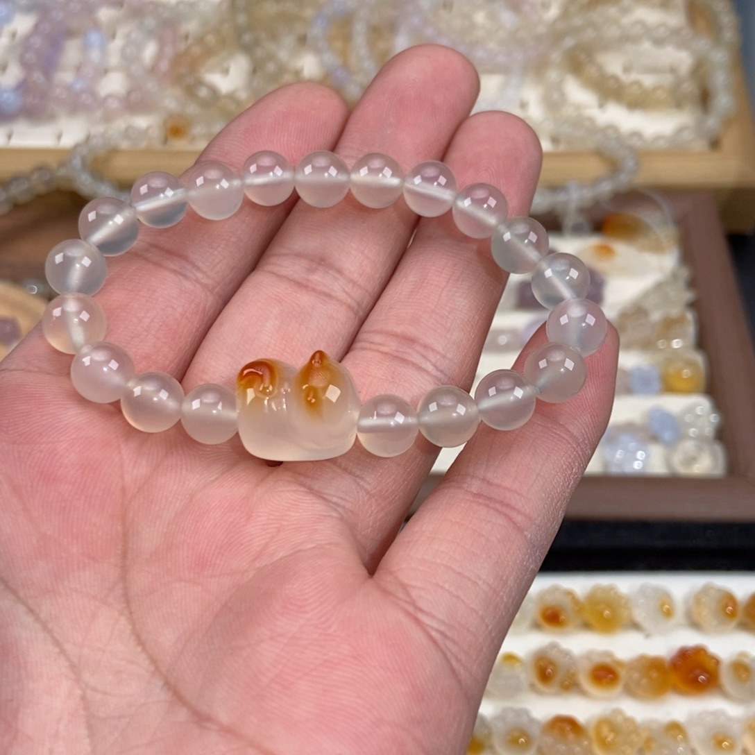 玛瑙/玉髓未镶嵌手链M13