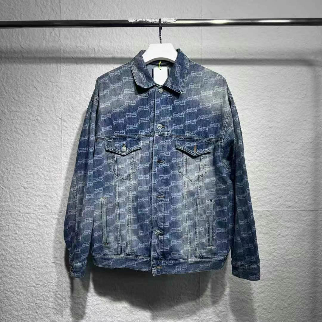 99新 Balenciaga/巴黎世家 L码 满印牛仔外套