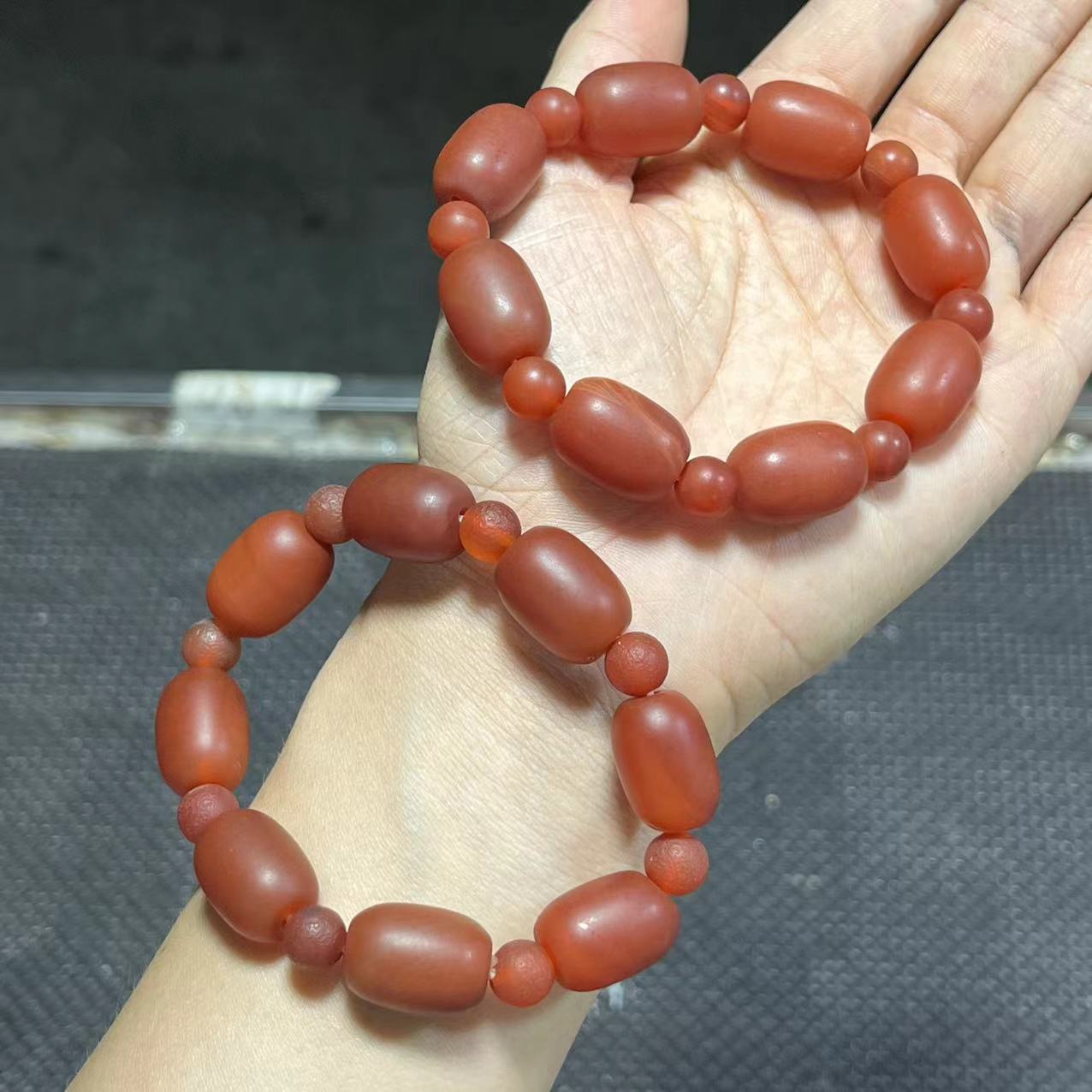 【胖】锦红色玛瑙手串多样性发其一@k